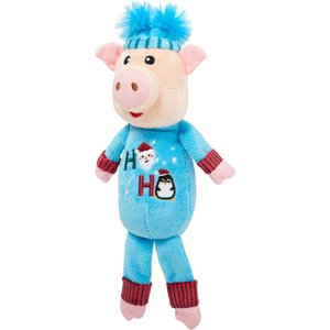 Frisco Holiday Pig in Pajamas Plush Kicker Cat Toy with Catnip