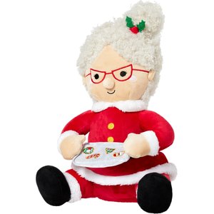 Frisco Holiday Mrs. Claus Plush Squeaky Dog Toy