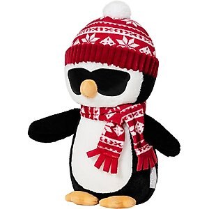 Frisco Holiday Penguin Plush Squeaky Dog Toy, Medium/Large