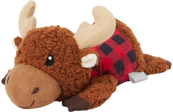 Frisco Holiday Moose Mug Plush Squeaky Dog Toy