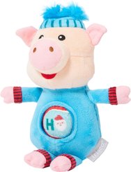 Frisco Holiday Pig in Pajamas Plush with Tennis Ball Squeaky Dog Toy, Small/Medium