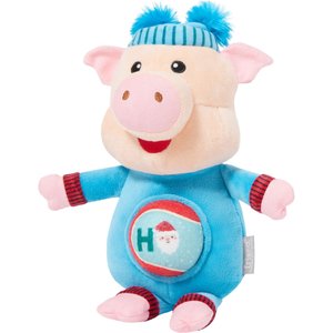 Frisco Holiday Pig in Pajamas Plush with Tennis Ball Squeaky Dog Toy, Large