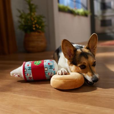 Show full view: Frisco Holiday Café Latte & Donut Plush Squeaky Dog Toy, 2 count slide 3 of 6