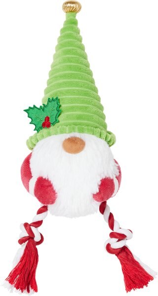 Frisco Holiday Gnome Plush with Rope Squeaky Dog Toy slide 1 of 6