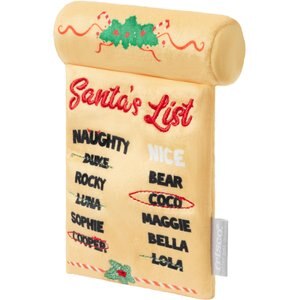 Frisco Holiday Santa's List Plush & TPR Inside Dog Toy, Small