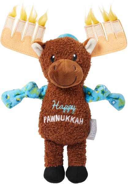 Frisco Hanukkah "Happy Pawnukkah" Moose Plush Squeaky Dog Toy, Medium slide 1 of 6