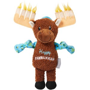 Frisco Hanukkah “Happy Pawnukkah” Moose Plush Squeaky Dog Toy, Medium