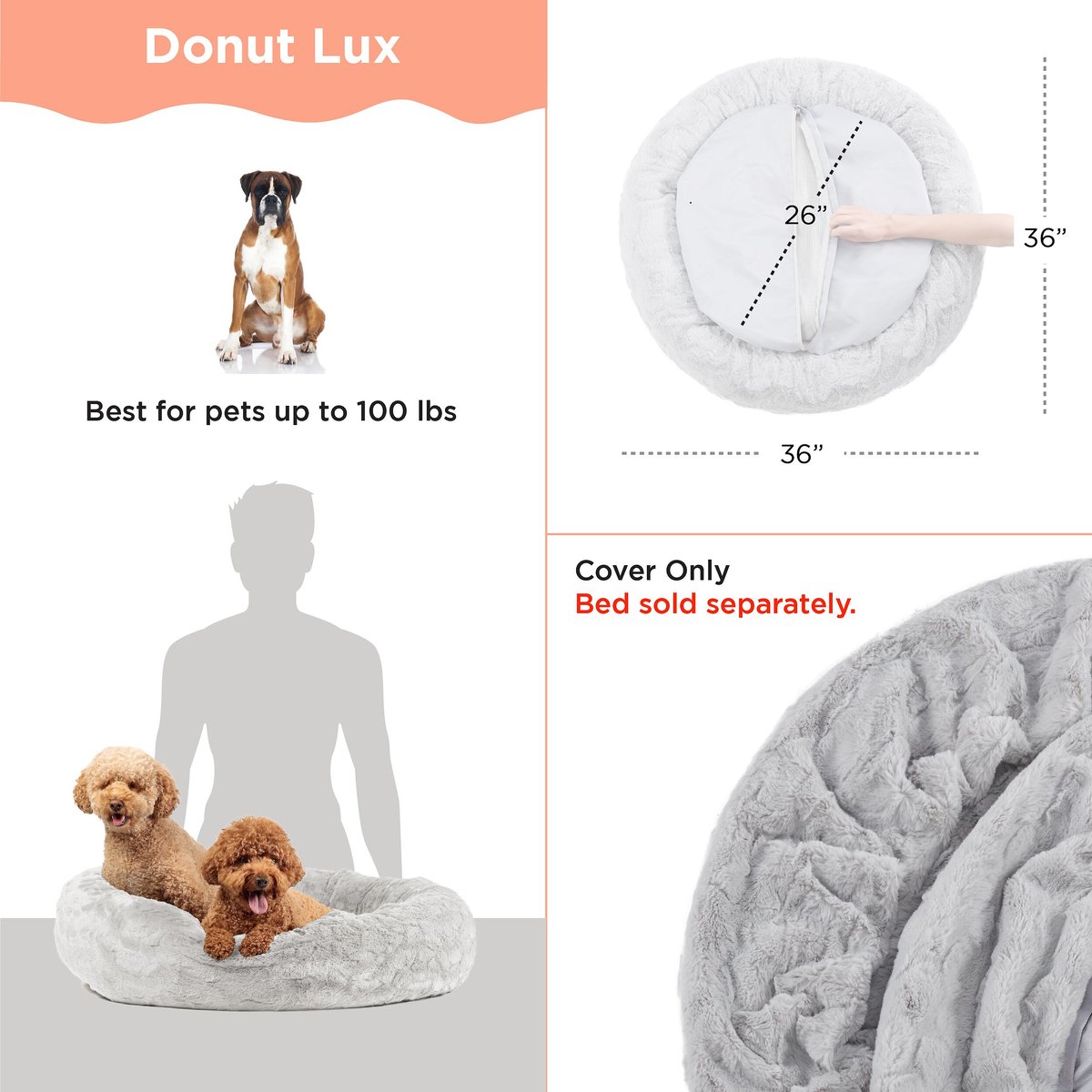 BEST FRIENDS BY SHERI The Original Calming Donut Cat & Dog Bed