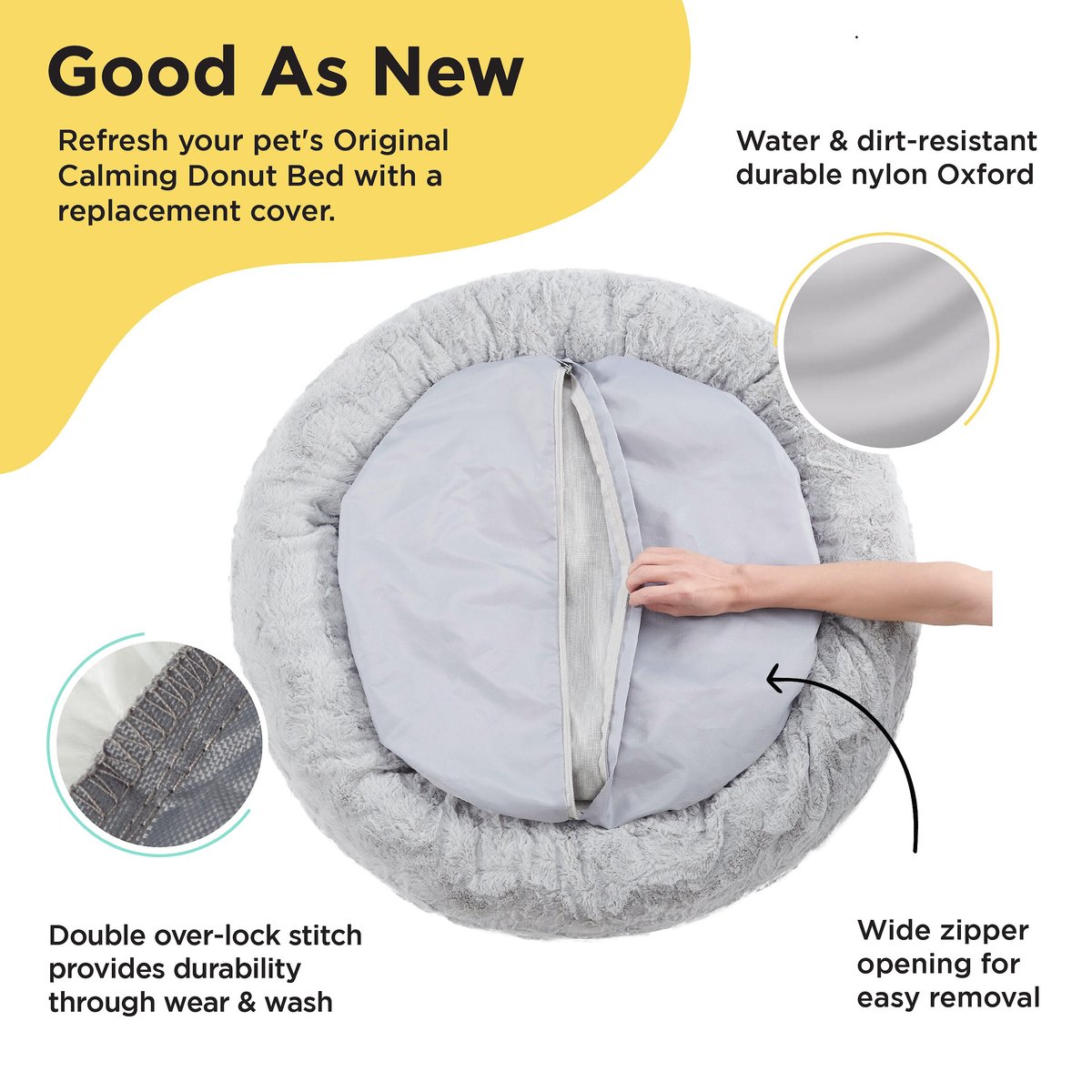 BEST FRIENDS BY SHERI The Original Calming Donut Cat & Dog Bed