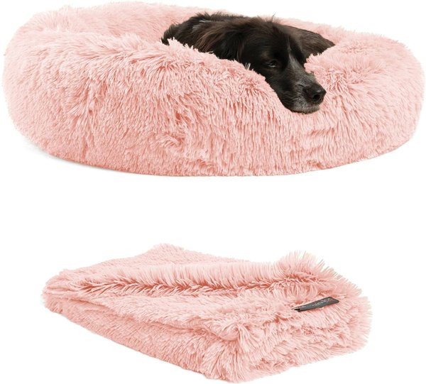Best Friends by Sheri The Original Calming Donut Cat & Dog Bed & Throw Blanket, Cotton Candy, Medium slide 1 of 5