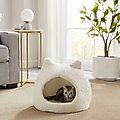 Best Friends by Sheri Meow Hut Covered Cat & Dog Bed, Standard