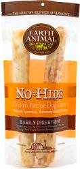 Earth Animal No-Hide Large Rolls Long Lasting Natural Rawhide Alternative Chicken Recipe Chew Dog Treats, 2 count