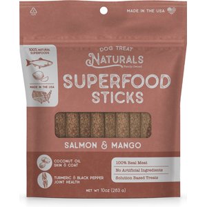 Dog Treat Naturals Salmon & Mango Superfood Fresh All Stages Natural Chew Stick Dog Treats, 10-oz bag