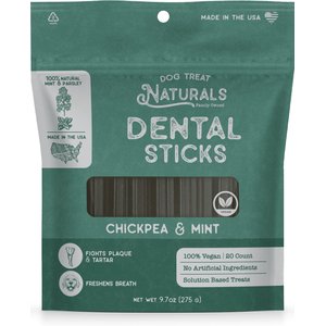 Dog Treat Naturals Dental Superfood Veggie Fresh All Stages Natural Chews Sticks Dog Treats, 20 count