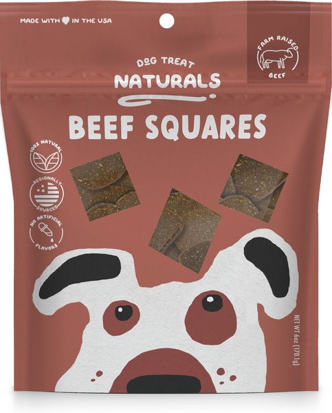 Dog Treat Naturals Beef Fresh All Stages Natural Chews Squares Dog Treats, 6-oz bag slide 1 of 2