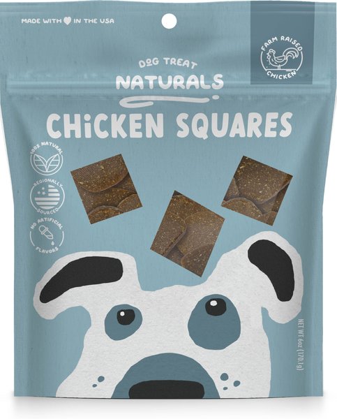 Dog Treat Naturals Chicken Fresh All Stages Natural Chews Squares Dog Treats, 6-oz bag slide 1 of 2