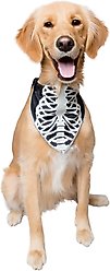Pet Krewe Glow-In-The-Dark Skeleton Black & White Bandana Dog Costume, One Size