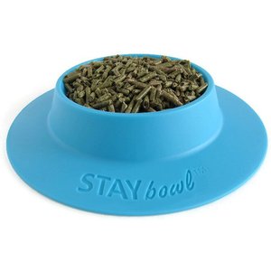 Wheeky Pets STAYbowl Small Pet Tip-Proof Bowl, Large, Sky Blue