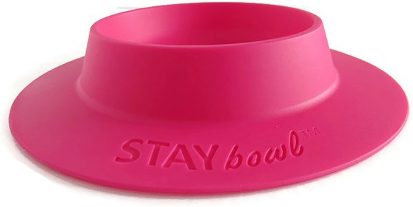 Wheeky Pets STAYbowl Small Pet Tip-Proof Bowl, Large, Fuchsia slide 1 of 4