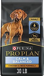 Purina Pro Plan Calm & Balanced Chicken & Rice Calming Dog Dry Food, 30-lb bag
