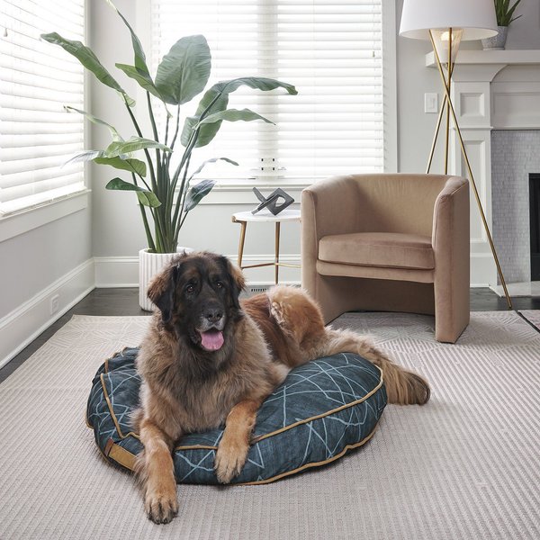 Bark and Slumber Abstract Bailey Blue X-Large Round Lounger Dog Bed slide 1 of 8