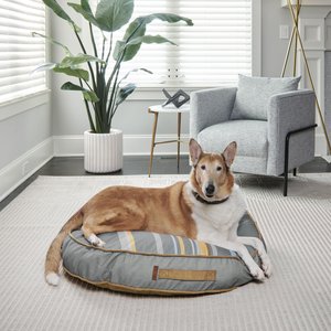 Bark and Slumber Gracie Grey Stripe Large Round Lounger Dog Bed