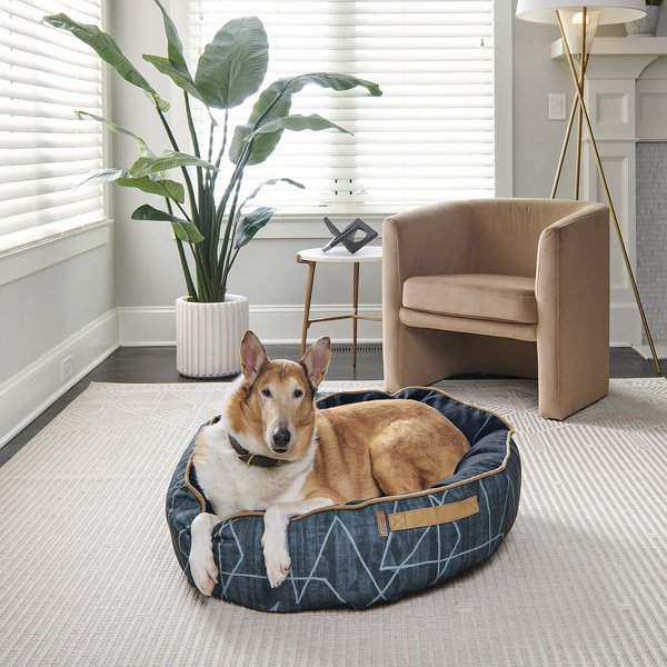 Bark and Slumber Abstract Bailey Blue Large Round Cloud Dog Bed slide 1 of 9