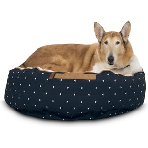 Bark and Slumber Toby Triangles Black Large Round Cloud Dog Bed