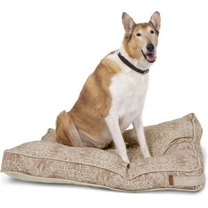 Bark and Slumber Roll Over RustLarge Lounger Dog Bed