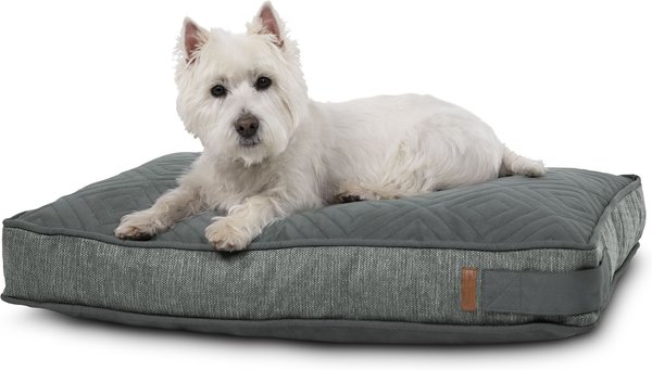 Bark and Slumber Rectangular Lounger Pillow Dog Bed with Removable Cover, Good Boy Grey, Small slide 1 of 9