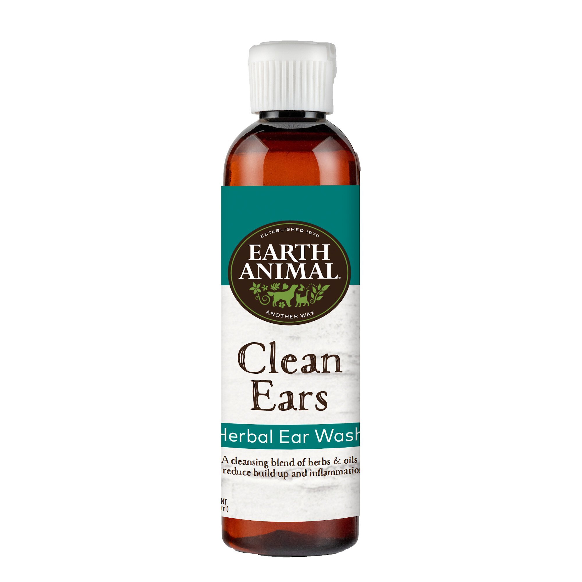 EARTH ANIMAL Natural Remedies Clean Ears Herbal Ear Wash Cleanser for Dogs & Cats, 4oz bottle