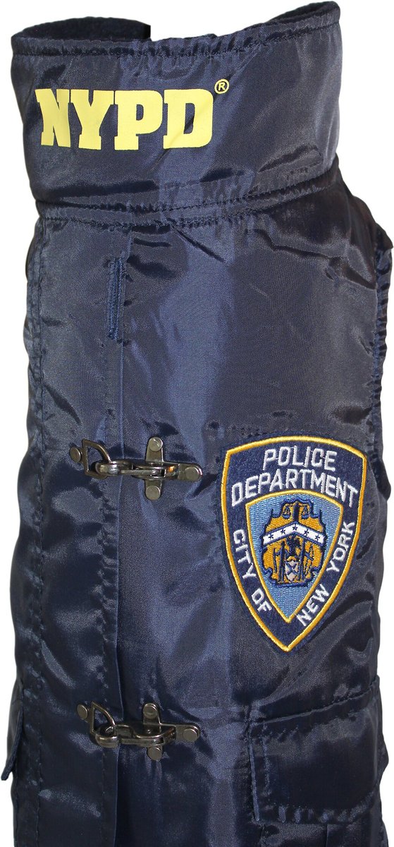 ROYAL ANIMALS NYPD Police Dog Coat Blue Medium Chewy