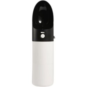 INSTACHEW BioCleanAct Dog Portable Water Dispenser & Food Bowl Multiuse Bottle, 14.5-oz, Black