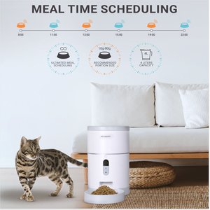 INSTACHEW Purechew Automatic with HD Camera Cat & Dog Smart Pet Feeder, White