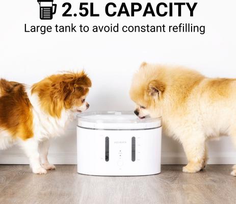 Show full view: INSTACHEW Puresmart Water Fountain App Enabled Drinking Smart Automatic Pet Fountain for Dogs & Cats, White, 84-oz slide 2 of 11