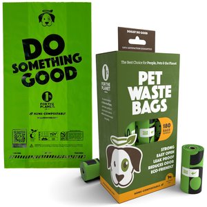 Doggy Do Good Certified Compostable Premium Dog & Cat Waste Bags, 180 count