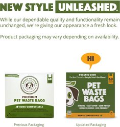 Doggy Do Good Certified Home Compostable Premium Dog & Cat Waste Bags - Handle Bags, 60 count slide 2 of 7