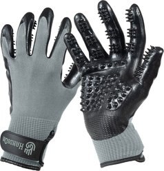 HandsOn Dog, Cat, Horse & Small Pet Shedding, Bathing, Grooming Gloves, Gray, Small slide 1 of 3