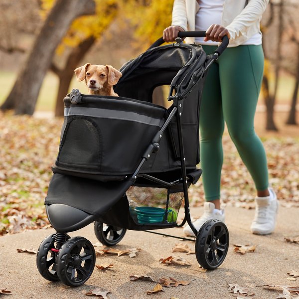 HPZ™ PET ROVER PRIME Luxury 3-in-1 Stroller for Small/Medium Dogs, Cats and  Pets (Black)