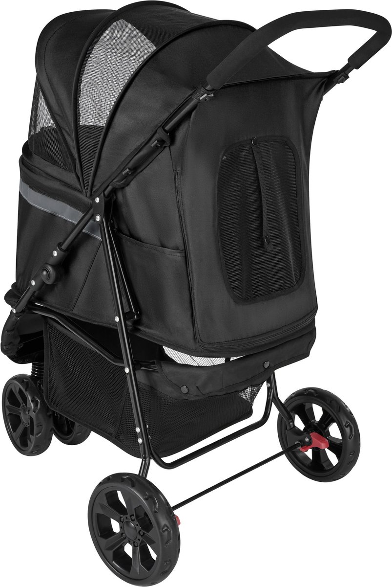 FRISCO NoZip, Collapsible Cat & Dog Stroller, Black