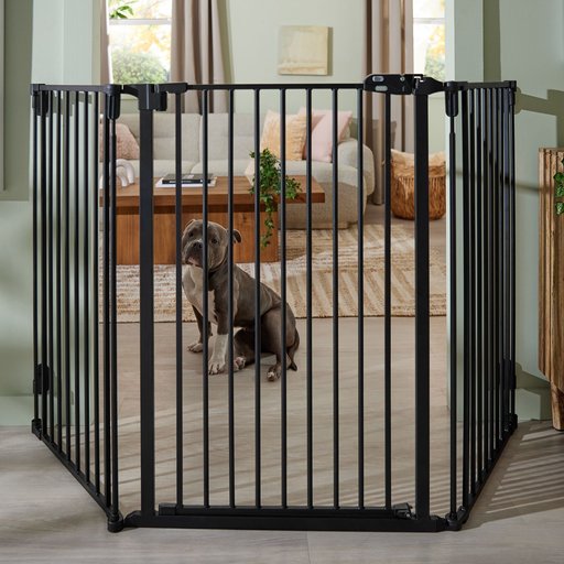 Frisco Steel 3-Panel Configurable Gate, 41-in Height, Black