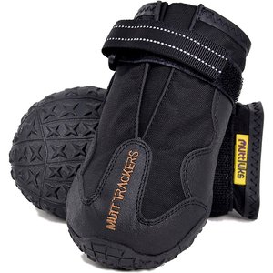 Muttluks Trackers All-Season Dog Boots, Black, 2 count