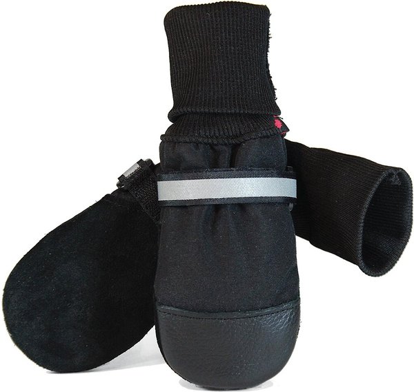 Muttluks Original Fleece-Lined Winter Dog Boots, 4 count, Black, Large slide 1 of 5