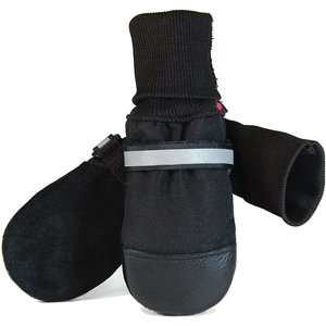 Muttluks Original Fleece-Lined Winter Dog Boots, 4 count, Black, X-Large
