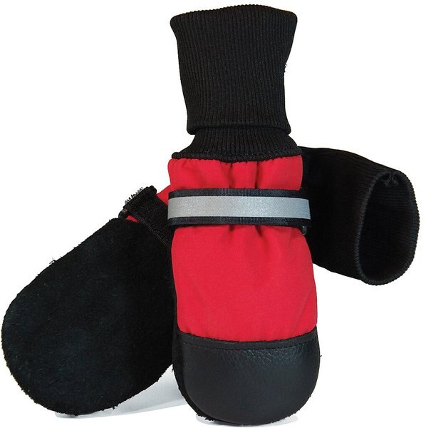 MUTTLUKS Original FleeceLined Winter Dog Boots, 4 count, Red, XXX