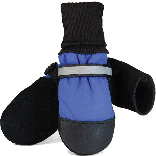 Muttluks Original Fleece-Lined Winter Dog Boots, 4 count, Blue, Small slide 1 of 5
