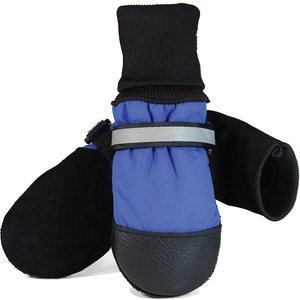 Muttluks Original Fleece-Lined Winter Dog Boots, 4 count, Blue, Small