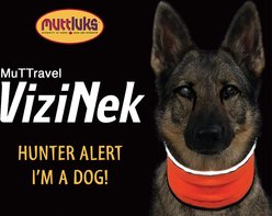 Muttluks MuTTravel ViziNek Reflective Trim Dog Gaiter, Orange, X Large