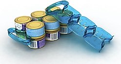 Duke-N-Boots Pantry Pack Food Can Organizer, Blue, 3-oz