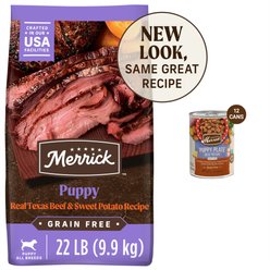 Merrick Dry Food Real Beef & Sweet Potato Recipe + Wet Dog Food Wingaling